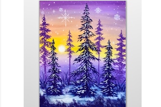 Paint Nite: Winter Forest Sunset